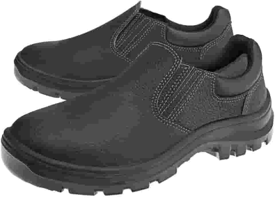 Sapato botina Segurança Ocupacional EPI Vulcaflex Marluvas 10vt48-A cabedal em couro Bico Aço e solado Bidensidade