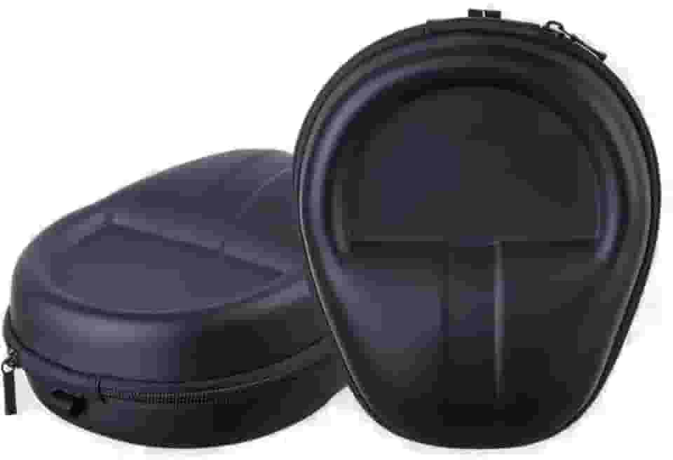 Case Estojo Rígido Premium para Headphone e Fone de Ouvido Universal, Capa Portátil Tipo Concha com Zíper Duplo, Bolso Interno e Alça