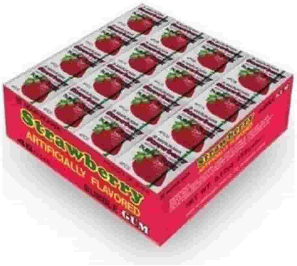 Chiclete Japonês Gum Morango Caixa com 48Un Marukawa