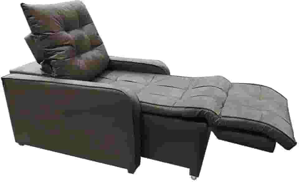 Poltrona Retratil e Reclinavel Com Rodape Regulavel Azera Marrom