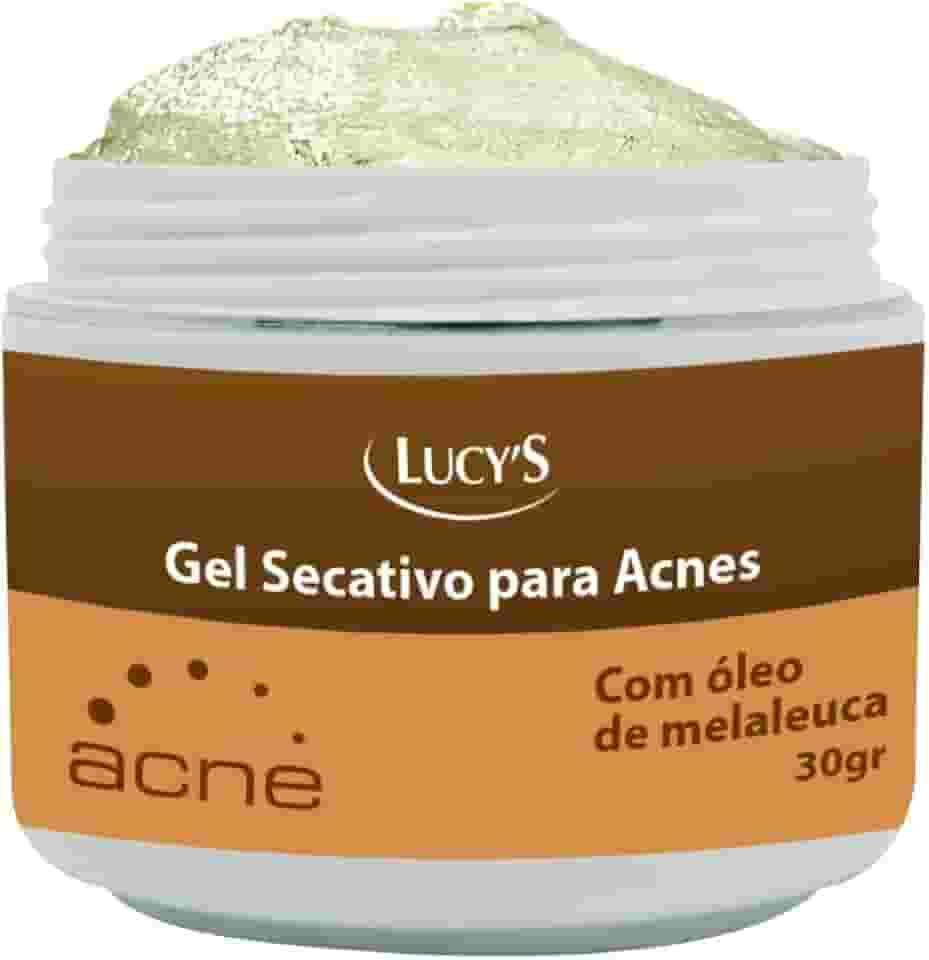 Gel Secativo para Acne - Com Óleo de Melaleuca, Seca Espinhas e Cravos Rápido 30g Lucy’s