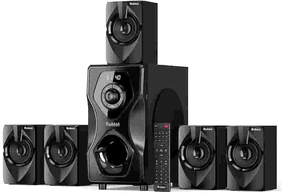 Sistema de Home Theater Bobtot B48S 5.1 Canais com Suporte Dolby Atmos, 700W de Potência, Subwoofer de 5,25 Polegadas, Bluetooth 5.0, Som Surround Imersivo para TV e Games com Controle Remoto