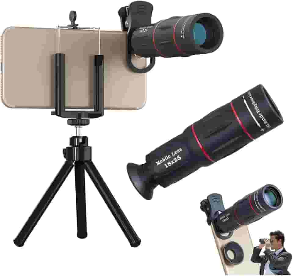 Luneta Para Celular Lente Telescópica Super Zoom 18x Apexel + Tripé