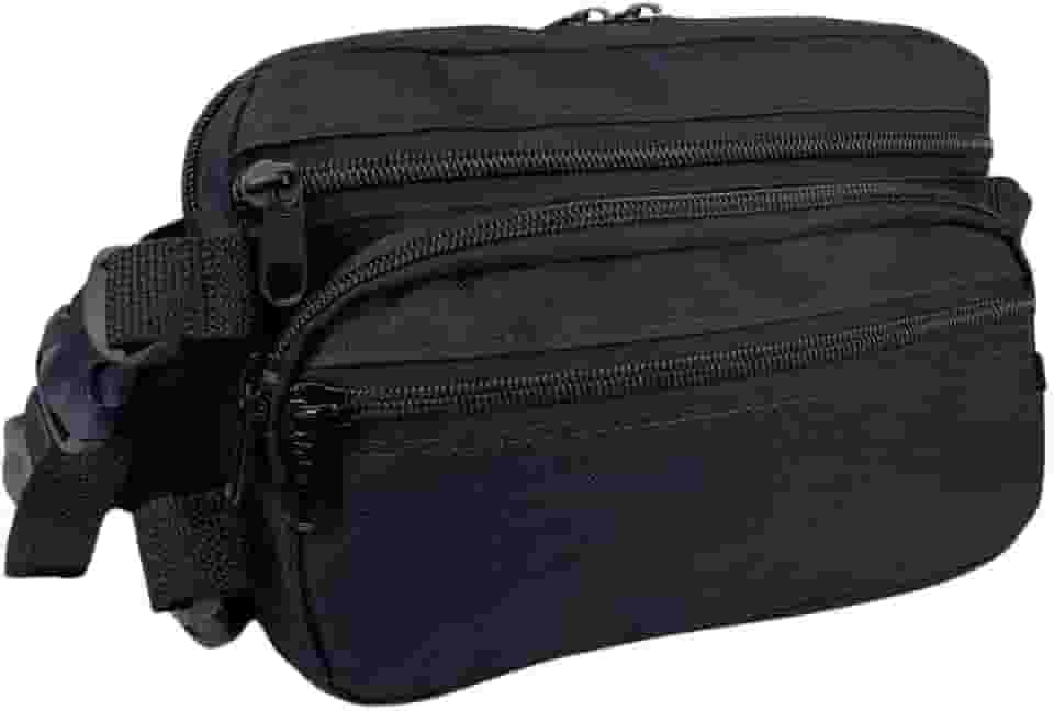 Pochete De Cintura Shoulder Alça De Ombro Transversal Tiracolo Bolsa Esportiva Motoqueiro Motoboy Preto ART MANIA