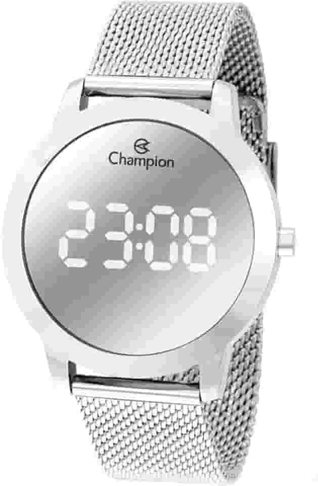 MULTILASER Relógio Digital Feminino Champion Prata Espelhado CH40106S