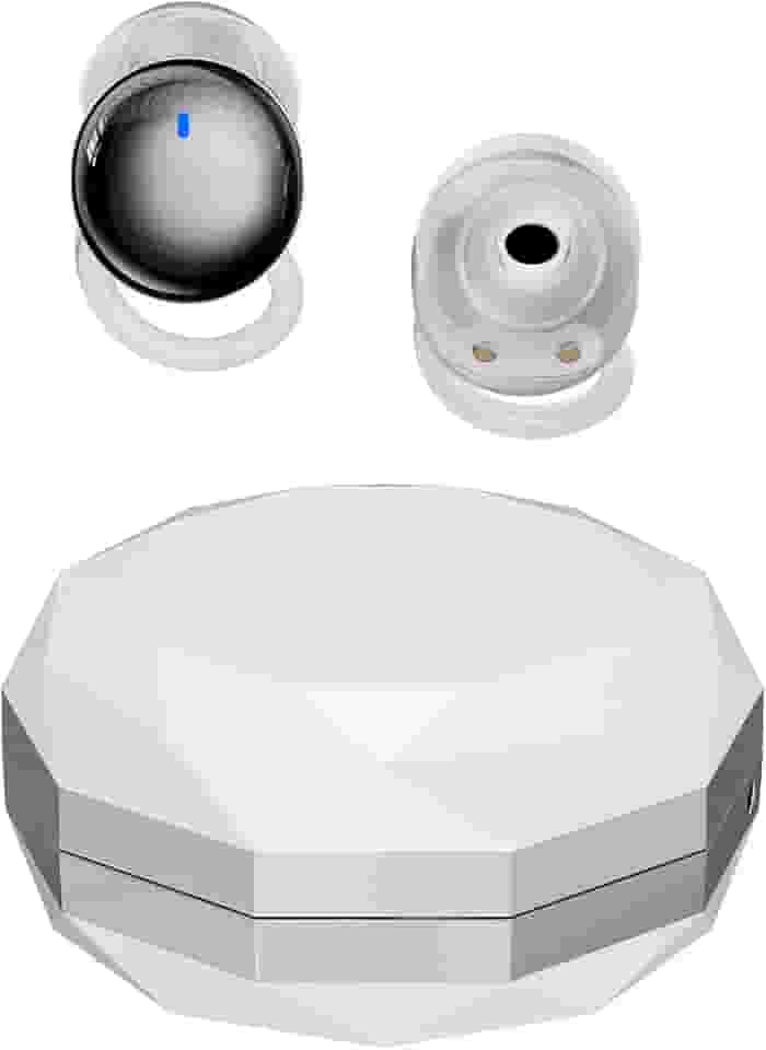 JSKJ Fones de Ouvido Bluetooth Sem Fio, Design Octagonal, Estojo de Carregamento, Sleeping01 Branco (Branco)