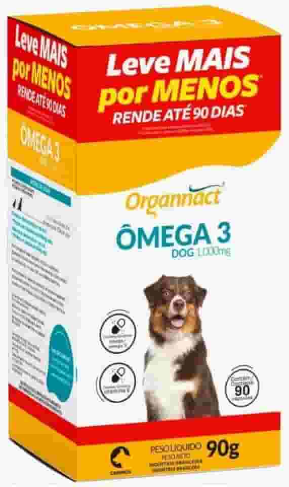 Omega 3 Dog 1000mg Organact 90 Comprimidos Suplemento Vitaminico