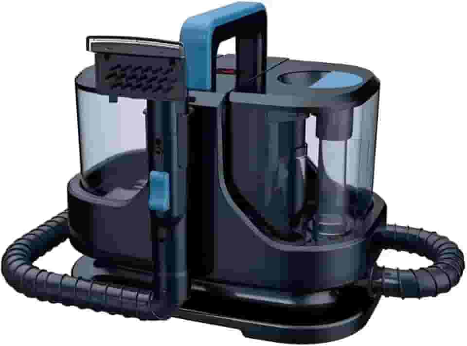 Extratora Profissional de Limpeza, 850W, Reservatório 1,5L, Para Colchões, Sofás e Tapetes, Sistema de Injeção e Sucção, Preto e Azul, Cabo 5m, 2 Bicos