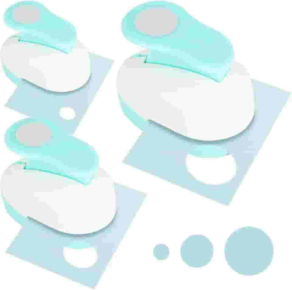 3 peças de furador circular, tamanhos diferentes (3,5 cm + 1,9 cm + 9,5 cm) de artesanato de cortador de álbuns, designs para material de escritório, confecção de cartões, álbuns de bricolage, fotos