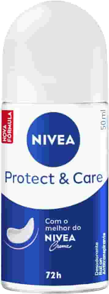 NIVEA Desodorante Roll-on Protect & Care 50ml - Cuidado e Proteção por 72h com o melhor do NIVEA creme