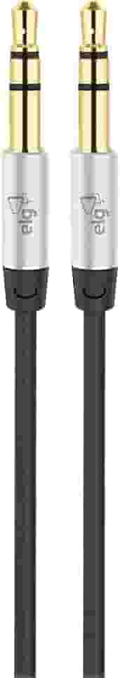 ELG, P3520HD, Cabo Estéreo Auxiliar de Áudio 2m, Conector P2 X P2, Conectores de 3.5mm Banhados a Ouro, Alta Definição Sonora, Cabo Emborrachado Flexível, Preto