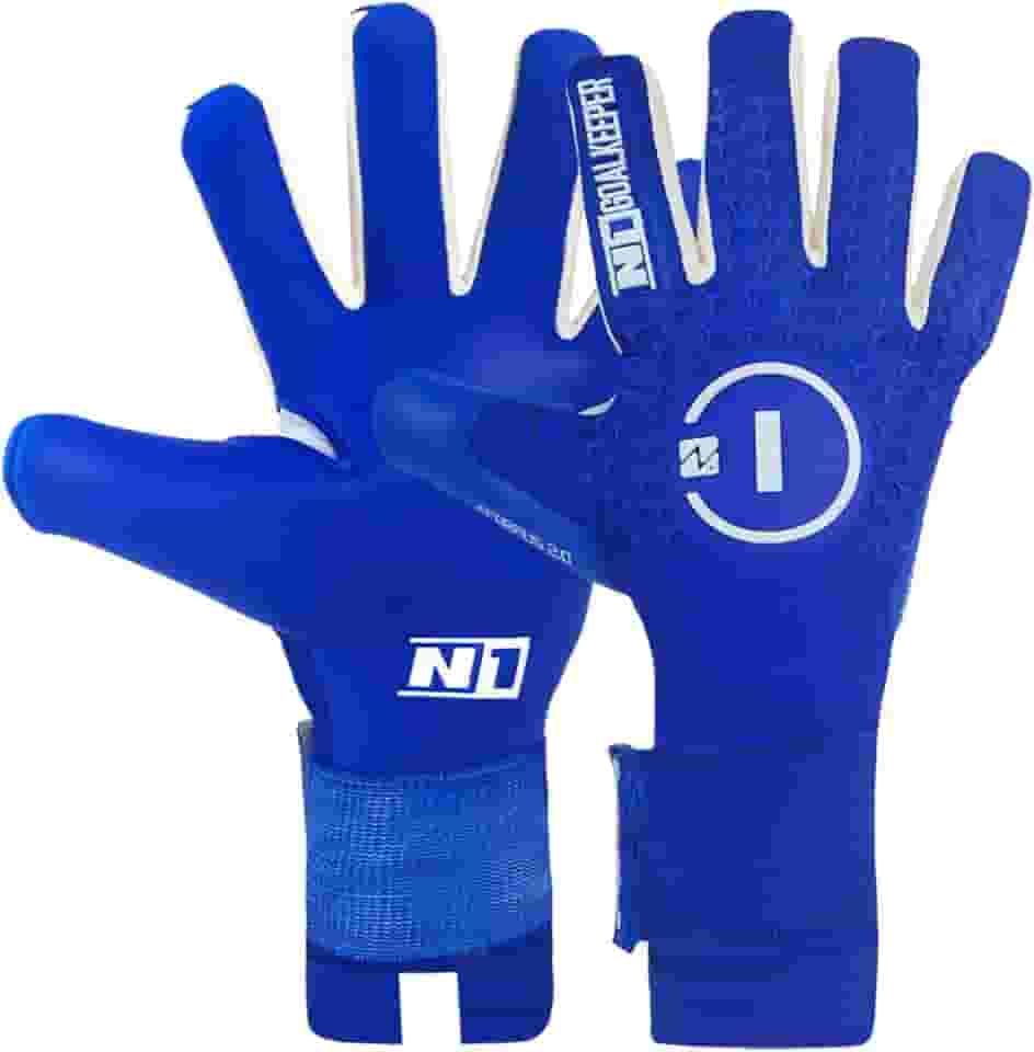 Luva Goleiro Profissional N1 Scorpius 2.0 Cor:Blue, Tamanho:8