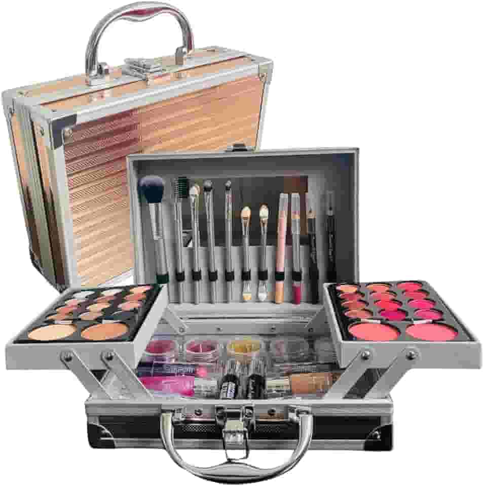 Maleta De Maquiagem Completa Profissional 54 Itens + Pincéis