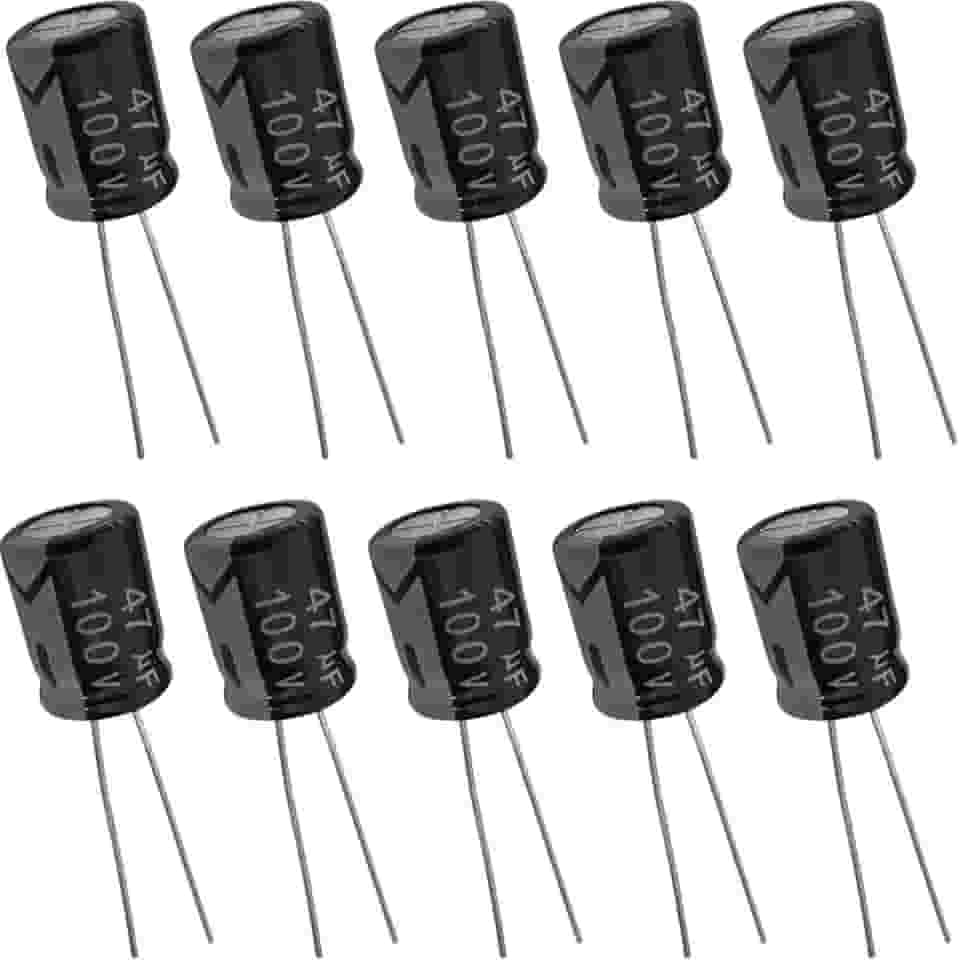 Capacitor Eletrolítico 47uF 100V - Kit 10 Peças