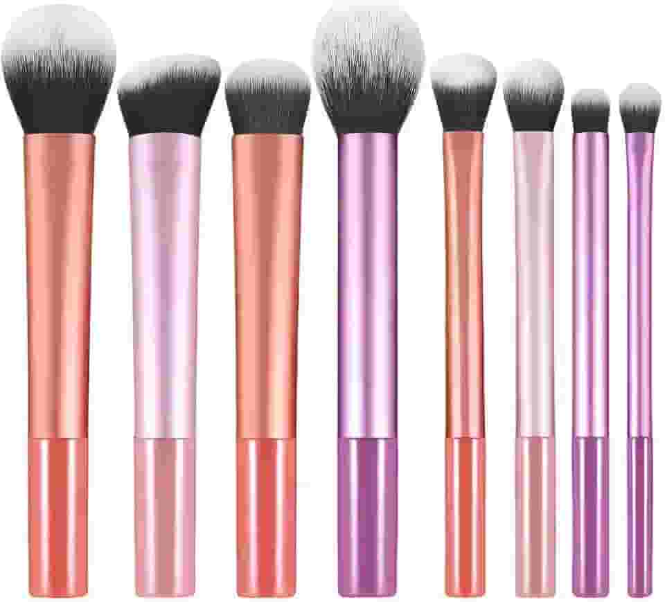 Kit de Pincéis de Maquiagem 8 Peças/ 12 Peças / 15 PeçasProfissional Esfumar Contorno Cerdas Sintéticas Macias - Completo para Todos os Tipos de Make (8 Peças)