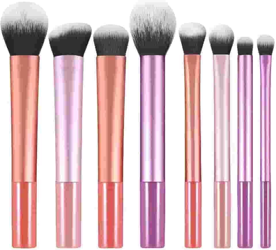 Kit de Pincéis de Maquiagem 8 Peças/ 12 Peças / 15 PeçasProfissional Esfumar Contorno Cerdas Sintéticas Macias - Completo para Todos os Tipos de Make (8 Peças)