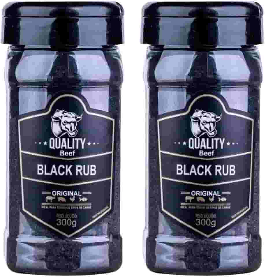 Kit 2 Unidades de Black Rub Original 300g Quality Beef | Temperos Premium para Churrasco e Carnes.