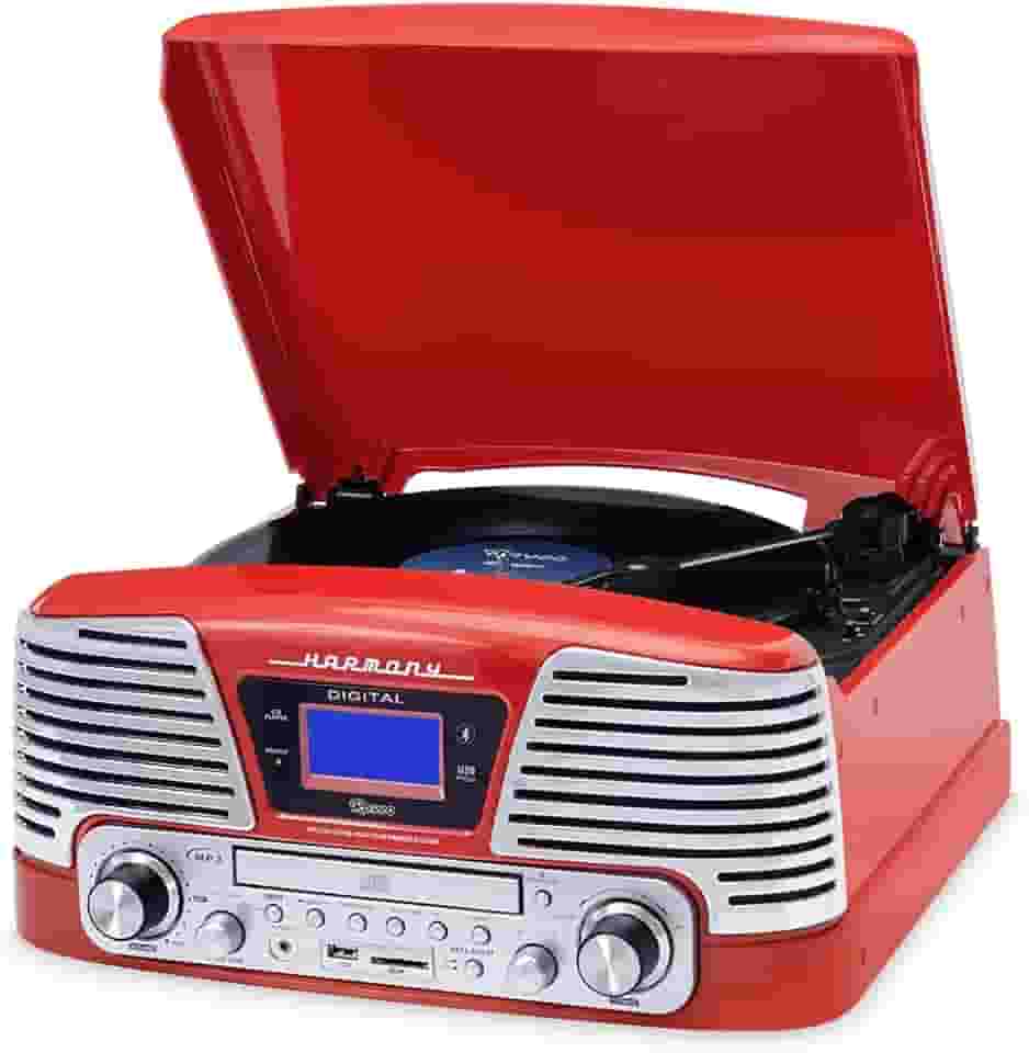Vitrola Red com CD, FM, SD, USB e Bluetooth, Bivolt, Raveo, Harmony BT, 10