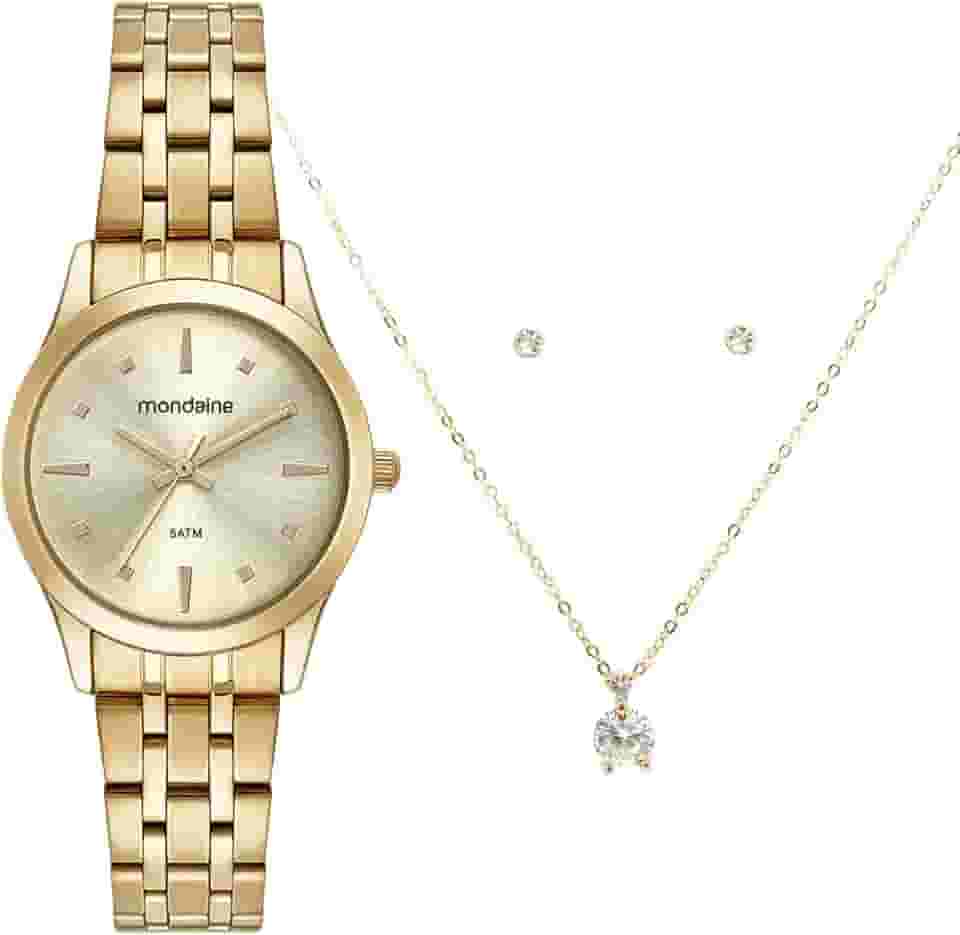 Kit Relógio Mondaine Analógico 32611lpmkde1k1 Dourado