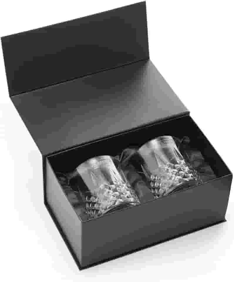 Bartesian Copos Lowball gravados com diamante - Conjunto de vidro curto de 297 g para coquetéis e Mocktails - Copos de bar para casa elegante para Bourbon, Whisky Sour, Old Fashioned, Mint Julep -