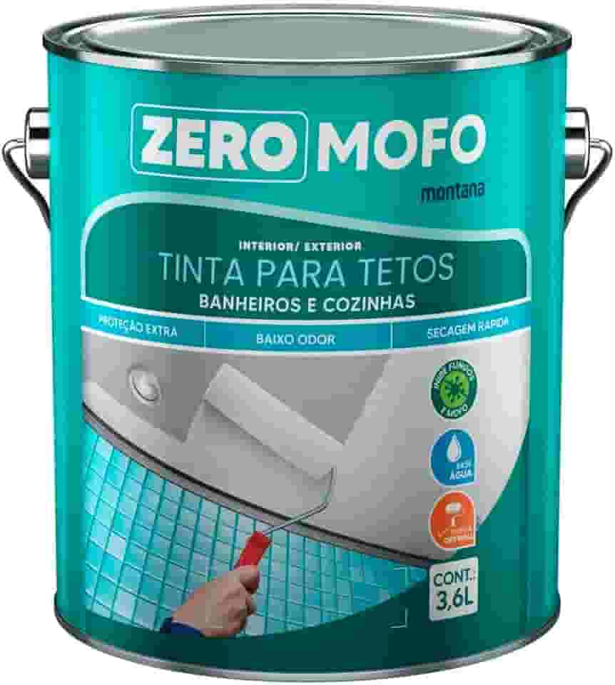 Tinta Para Teto Zero Mofo Branco Acetinado 3,6l Montana