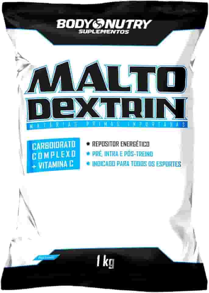 Maltodrextrina 1kg Refil Repositor Energético Pré e Pós Treino Fonte de Carboidratos + Vitamina C Auxilia na recuperação da Função Muscular Matéria Prima Importada Original (1Kg, Morango)