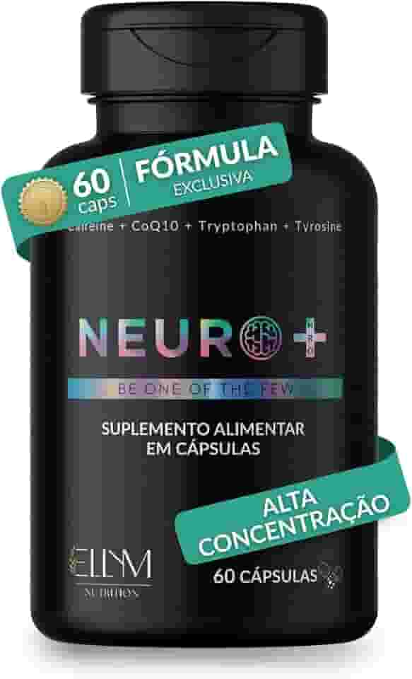 Neuro+ 60 Capsulas ELLYM NUTRITION Nootropicos Multivitaminico Foco Cafeina Magnesio Triptofano Taurina B12 Tirosina