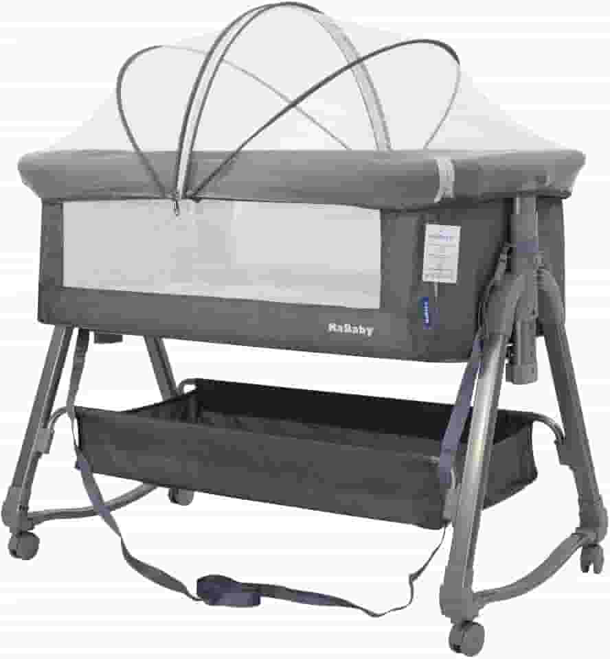 Berço Portátil Moises Co-bed Com Balanço Mosquiteiro e Cesto Cinza - KaBaby