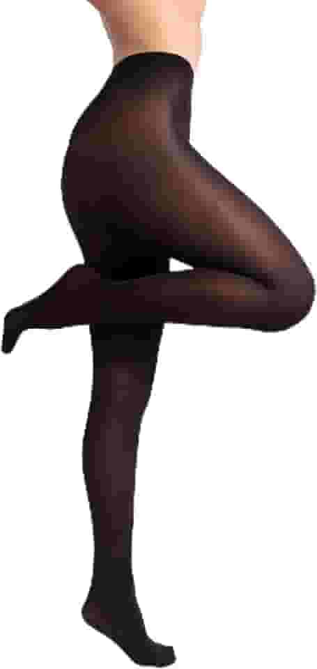 Meia-calça feminina 10 anos - Meia-calça opaca 40 Den feita na Itália | Meia-calça macia de cintura alta cor lisa