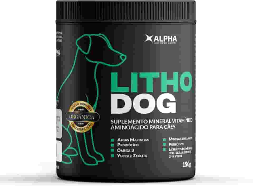 Suplemento Mineral e Vitamínico para Cães | Algas Marinhas, Ômega 3, Minerais Orgânicos, Pré e Probióticos | Evita Queda de Pelos | 150g