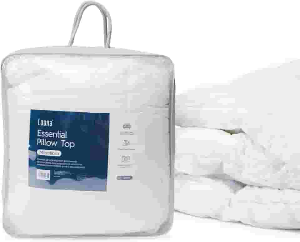 Luuna Pillow Top Essential Queen, Capa hipoalergênica, 100% algodão
