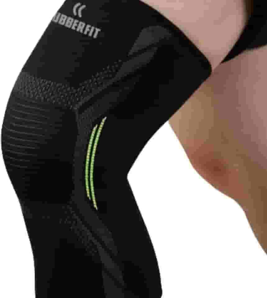 Joelheira de Compressão Armor Ortopédica Elástica Profissional para proteção e recuperação do joelho Premium Rubber Fit (Verde, Médio)