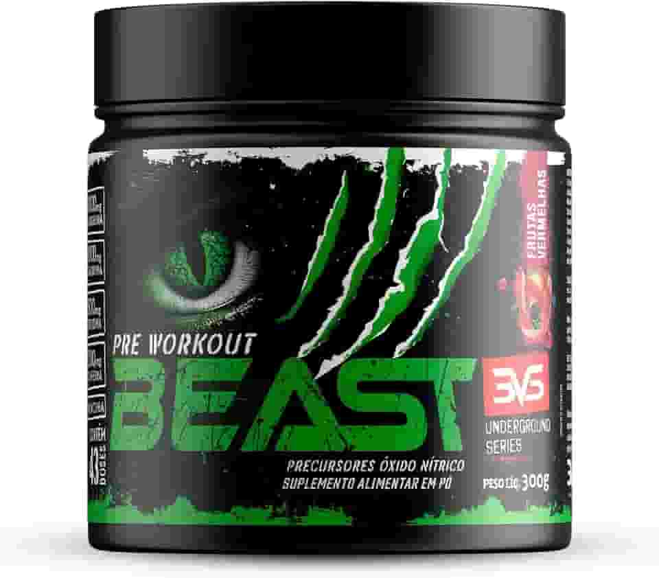 3VS Nutrition Pré-Treino Beast 300g Sabor Frutas Vermelhas