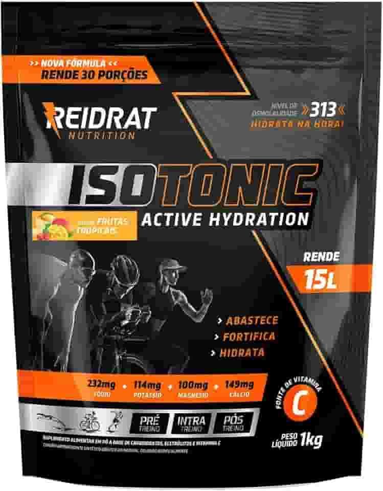 Reidrat Isotonic Pacote 1Kg Sabor Frutas Tropicais Suplemento Isotônico Em Pó Repositor Eletrolítico Para Atletas Reposição De Sais Minerais.