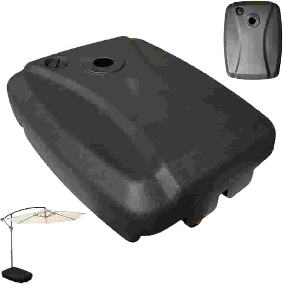 Base Plástica Grande 55L Para Ombrelone Lateral Areia ou Água Preta - AMZ