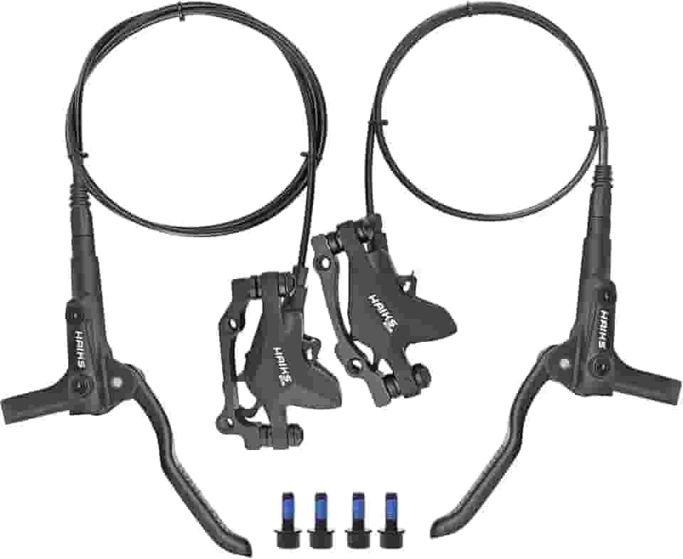 Conjunto de freio a disco hidráulico MT200, 2 pistões dianteiros esquerdos 850 mm e traseiro direito 1450 mm, freios hidráulicos de liga de alumínio, freio hidráulico para mountain bike, encaixe