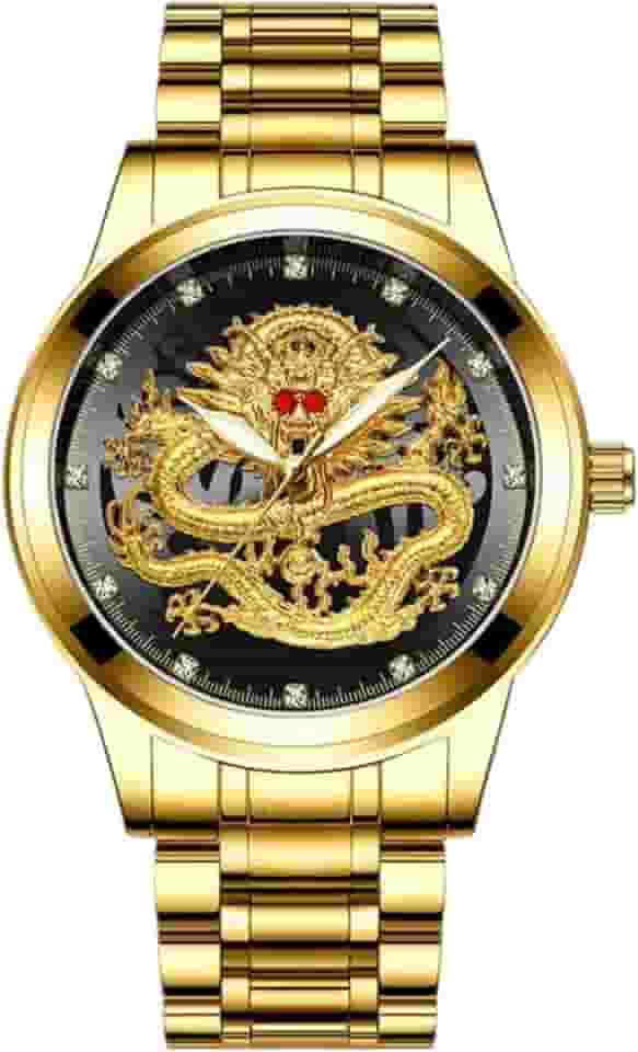 Relógio de Pulso Dragão Chinês 3D