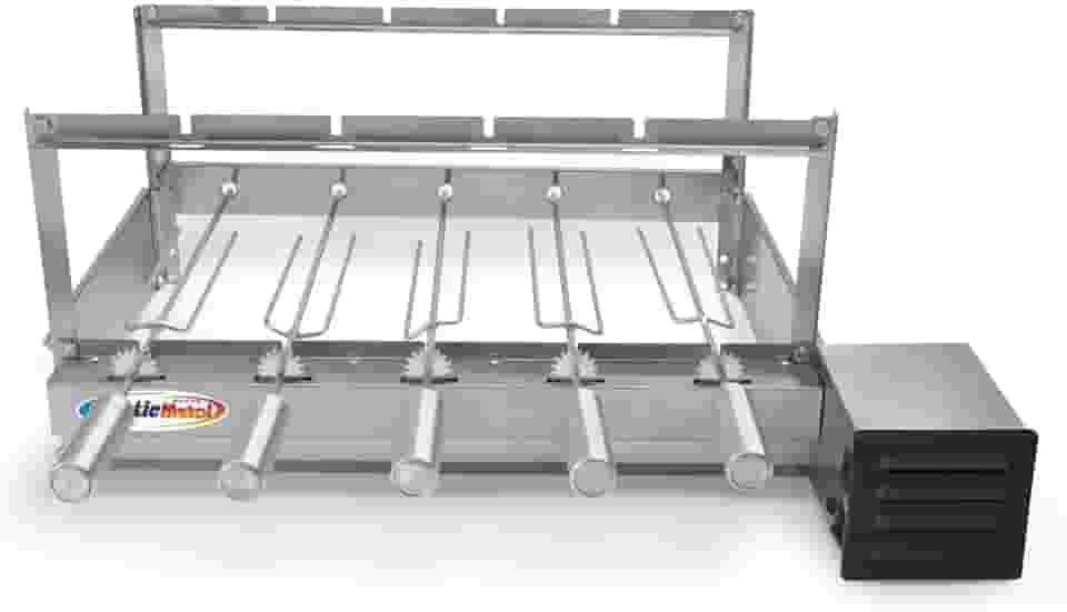 Grill Giratorio Churrasqueira Inox 5 Espetos Motor Weg Bivolt