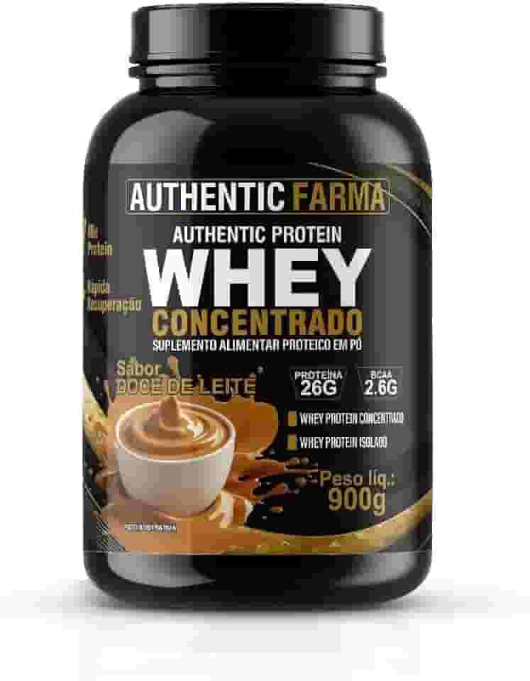 Whey Concentrado Sabor Doce de Leite, Proteína 26g, BCAA 2,6g, Peso líq. 900g