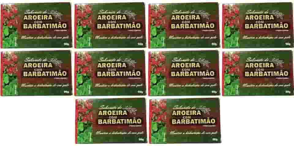 Kit com 10 Sabonete de Aroeira e Barbatimão em Barra 90g
