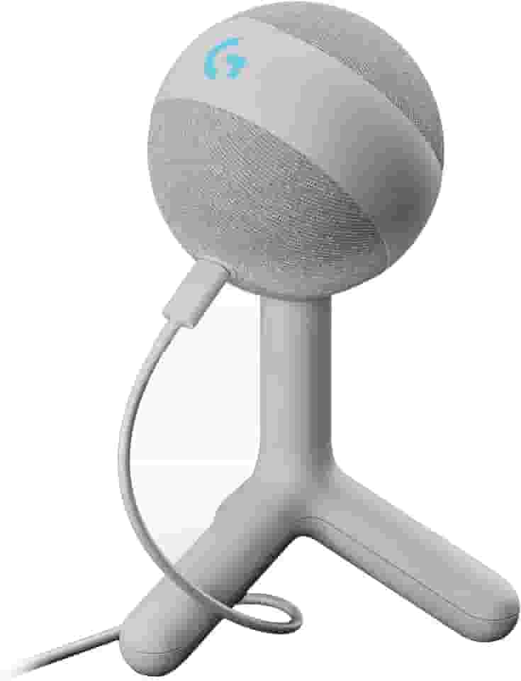 Microfone Condensador Gamer Logitech G Yeti Orb com RGB LIGHTSYNC, Captação Cardioide, Conexão USB Plug and Play para Gravação de Conteúdo e Streaming em PC e Mac - Branco