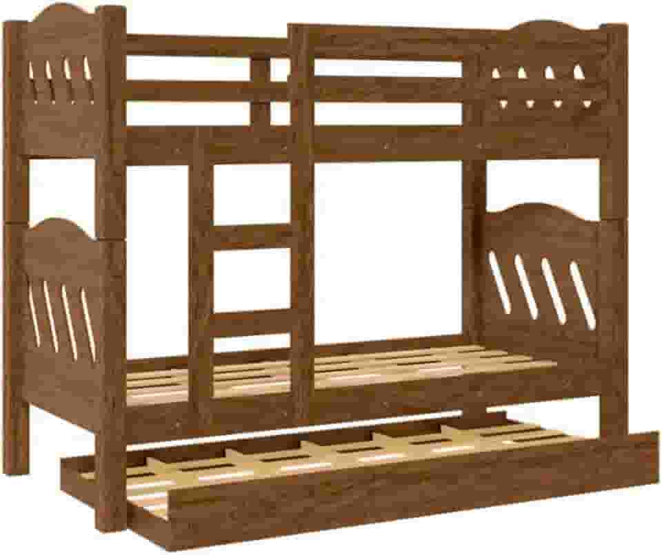 Beliche Treliche Reforçada c/Cama Auxiliar Pérola (Castanho)