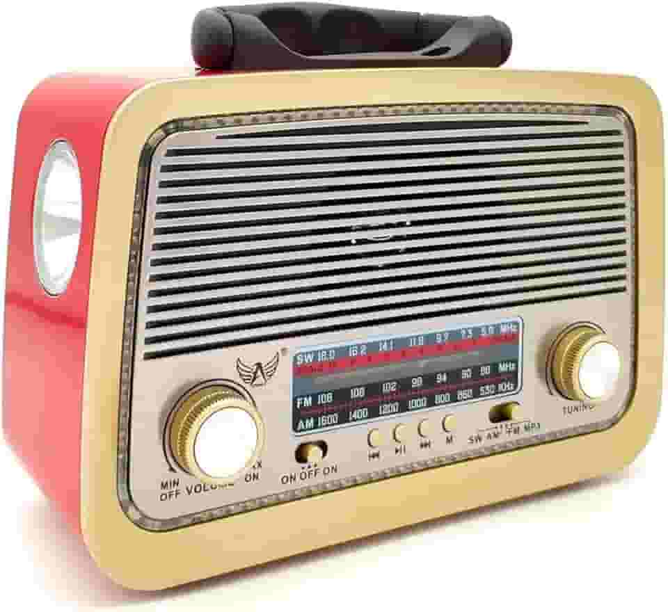 Rádio Retro A3199T Lanterna Bluetooth Fm Pendrive (Vermelho)