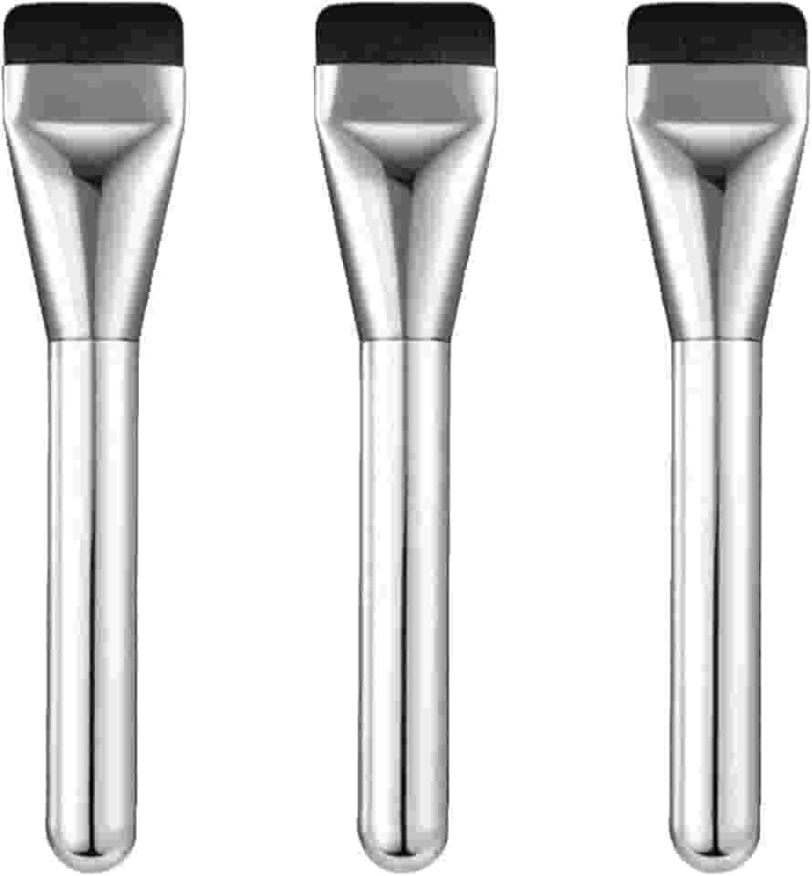 Kit 3 Peça Pincel Plano P/Base Líquida Corretivo Flat Blush