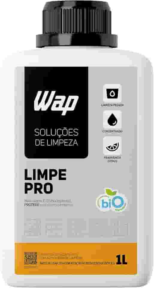 WAP Detergente Concentrado para Limpeza Pesada de Pisos 1 LITRO WAP LIMPE PRO, Branco e amarelo