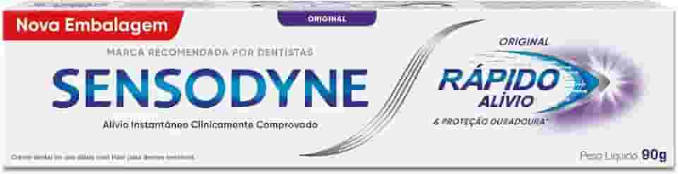 Sensodyne NOVO Creme Dental para Sensibilidade Rápido Alívio e Proteção Duradoura Com Flúor, Alívio Instantâneo, 90g