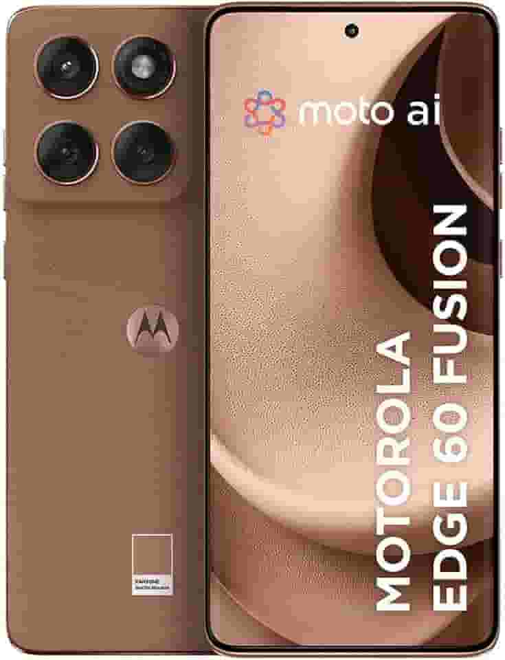 Smartphone Motorola Edge 60 Fusion 5G - 256GB 16GB (8GB RAM+8GB Ram Boost) 50MP Sony AI Camera IP68 NFC - Mocha Mousse