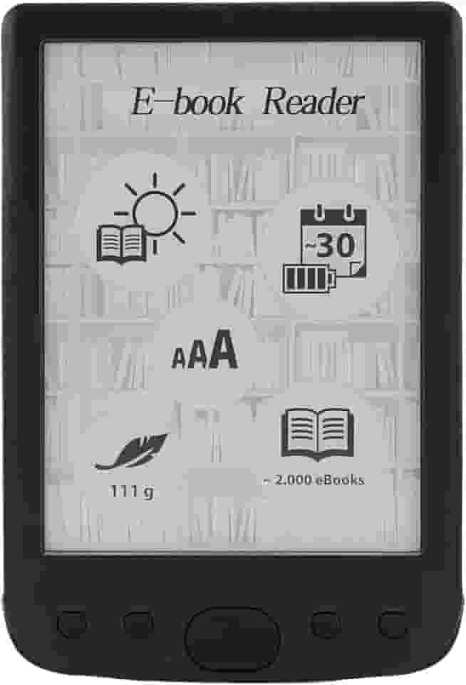 VBESTLIFE BK6025 Ebook Reader, Leitor de Livros Eletrônicos de Tela de Tinta de 6 Polegadas, Leitura Personalizada, para Viajar, Viajar ou Relaxar Em Casa (4g)