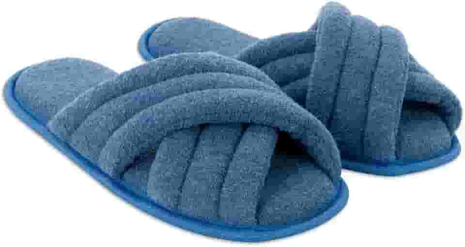 Pantufa Feminina e Masculina Cabedal em X Sola Antiderrapante e Toque Macio