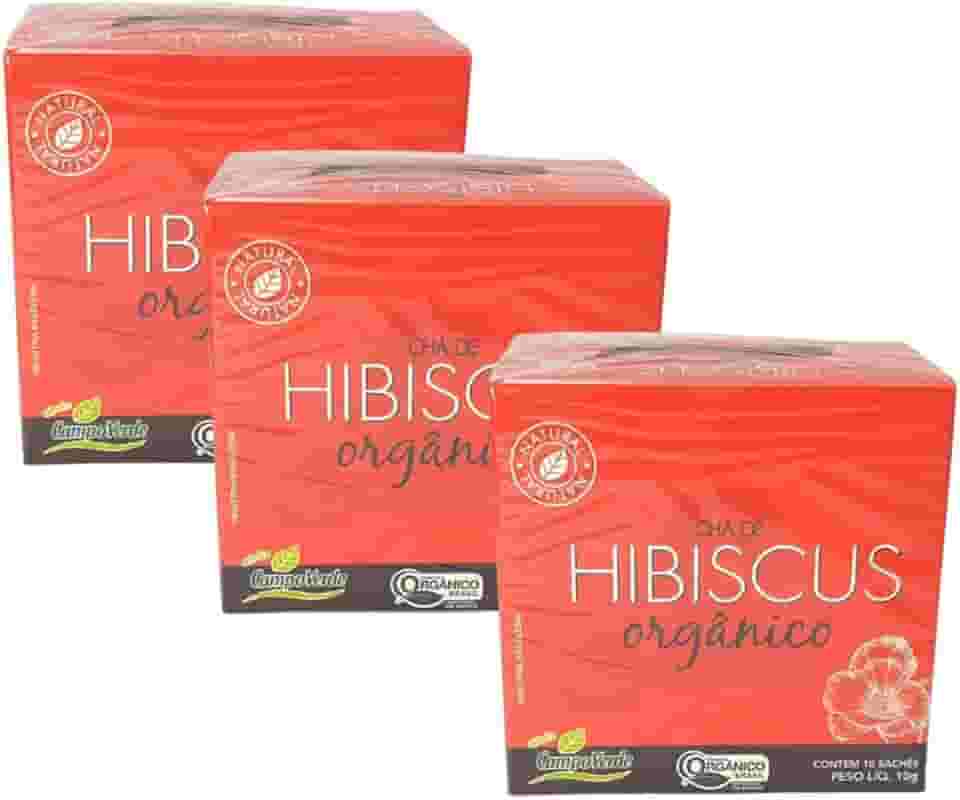 Genérico Kit 30 sachês Chá de Hibisco Orgânico Campo Verde